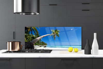 Painel cozinha Praia Palmeira Mar Paisagem