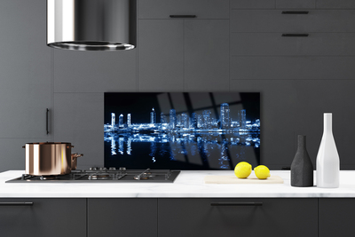 Painel vidro cozinha Arranha-céus Casas da Cidade