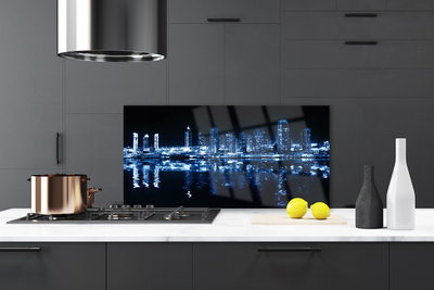 Painel vidro cozinha Arranha-céus Casas da Cidade