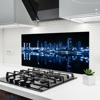 Painel vidro cozinha Arranha-céus Casas da Cidade