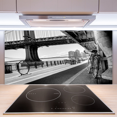 Painel vidro cozinha Arquitetura de bicicleta de ponte