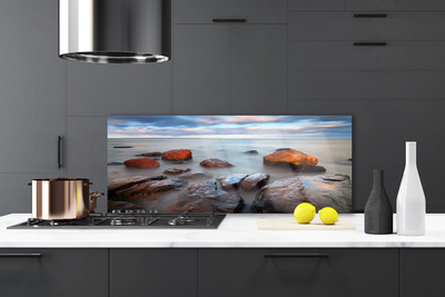 Painel vidro cozinha Paisagem do Mar de Pedras