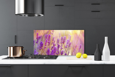 Painel vidro cozinha Flores Planta Natureza