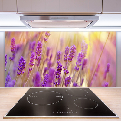 Painel vidro cozinha Flores Planta Natureza
