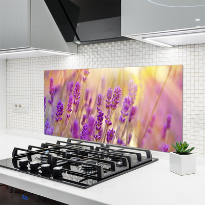 Painel vidro cozinha Flores Planta Natureza