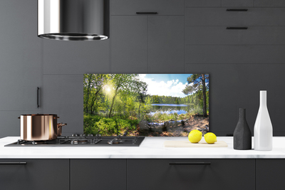 Painel cozinha Árvores da Floresta Lago Natureza