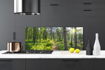 Painel vidro cozinha Caminho da Floresta Caminho Natureza