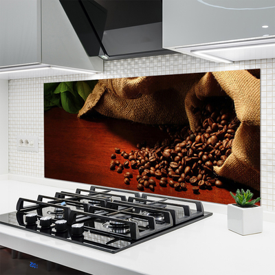 Painel vidro cozinha Cozinha de grãos de café