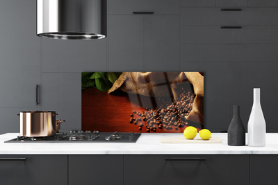 Painel vidro cozinha Cozinha de grãos de café