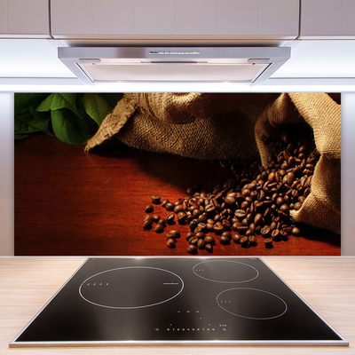 Painel vidro cozinha Cozinha de grãos de café