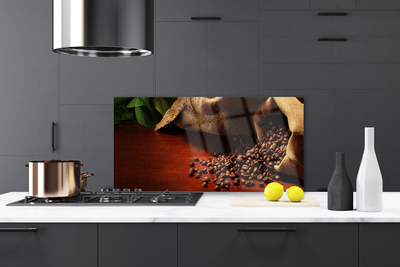 Painel vidro cozinha Cozinha de grãos de café