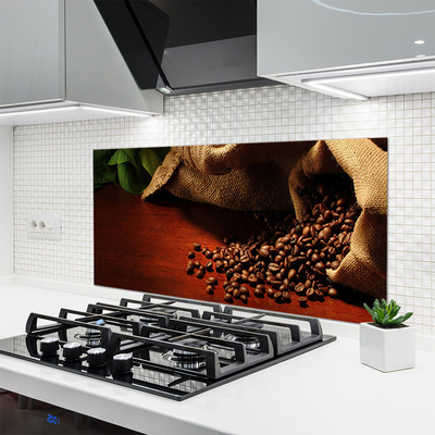 Painel vidro cozinha Cozinha de grãos de café