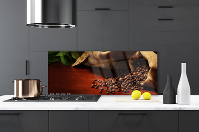 Painel vidro cozinha Cozinha de grãos de café