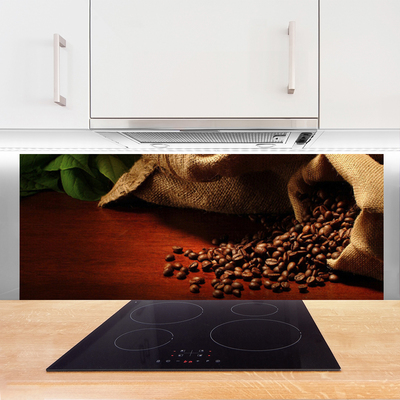 Painel vidro cozinha Cozinha de grãos de café