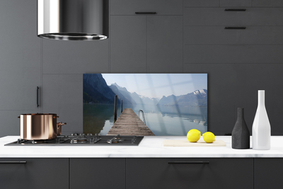 Painel cozinha Paisagem das Montanhas do Lago Pier