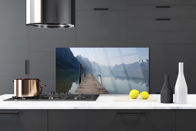 Painel cozinha Paisagem das Montanhas do Lago Pier