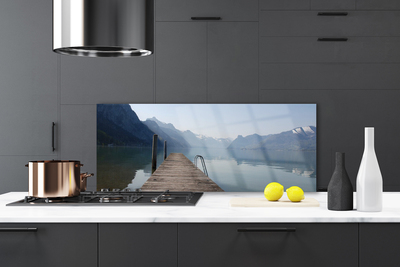 Painel cozinha Paisagem das Montanhas do Lago Pier