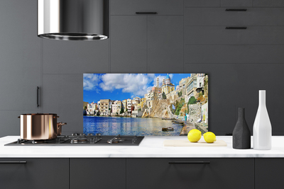 Painel vidro cozinha Arquitetura Cidade Mar