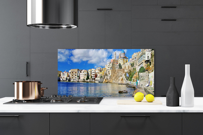 Painel vidro cozinha Arquitetura Cidade Mar