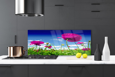 Painel cozinha Flores do Prado Céu Natureza