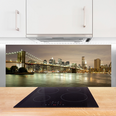 Painel vidro cozinha Arquitetura da Ponte da Cidade