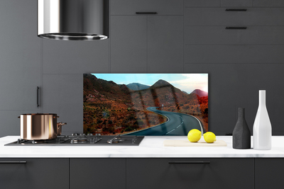 Painel cozinha Estrada Montanhas Deserto