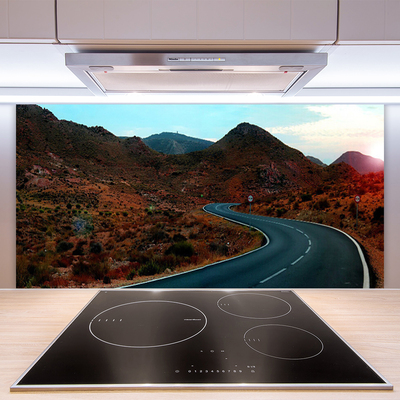 Painel cozinha Estrada Montanhas Deserto