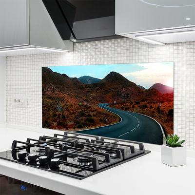 Painel cozinha Estrada Montanhas Deserto
