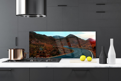 Painel cozinha Estrada Montanhas Deserto