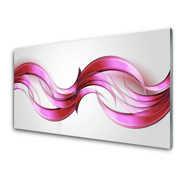 Painel vidro cozinha Abstração Ondas Arte Arte