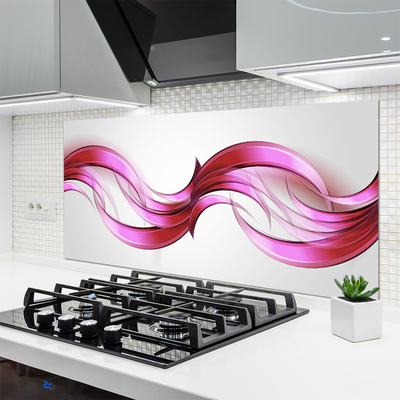Painel vidro cozinha Abstração Ondas Arte Arte