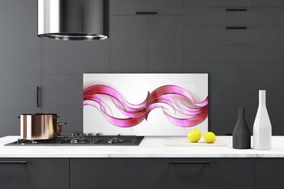 Painel vidro cozinha Abstração Ondas Arte Arte