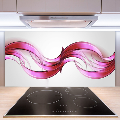 Painel vidro cozinha Abstração Ondas Arte Arte