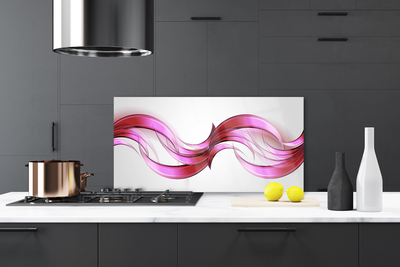 Painel vidro cozinha Abstração Ondas Arte Arte