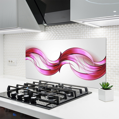 Painel vidro cozinha Abstração Ondas Arte Arte