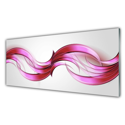 Painel vidro cozinha Abstração Ondas Arte Arte