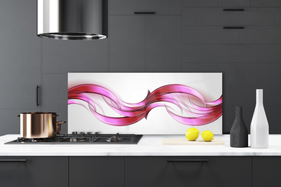 Painel vidro cozinha Abstração Ondas Arte Arte
