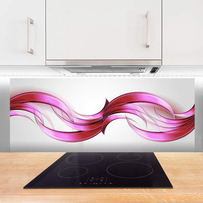 Painel vidro cozinha Abstração Ondas Arte Arte