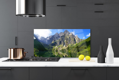 Painel vidro cozinha Montanhas Tatra Floresta Morskie Oko