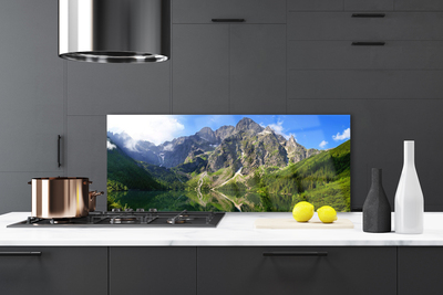 Painel vidro cozinha Montanhas Tatra Floresta Morskie Oko