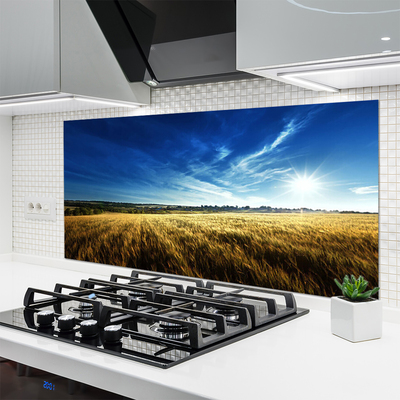 Painel cozinha Campo Grão Sol Paisagem