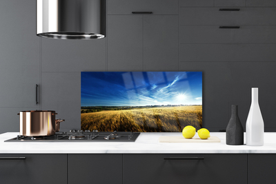 Painel cozinha Campo Grão Sol Paisagem