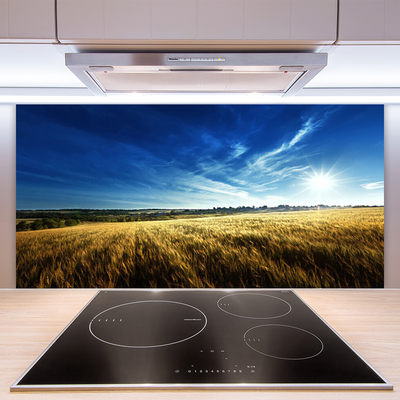 Painel cozinha Campo Grão Sol Paisagem