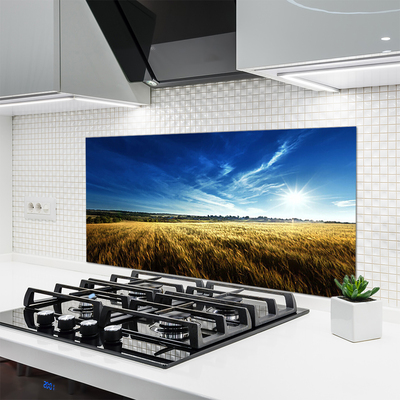 Painel cozinha Campo Grão Sol Paisagem