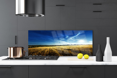 Painel cozinha Campo Grão Sol Paisagem