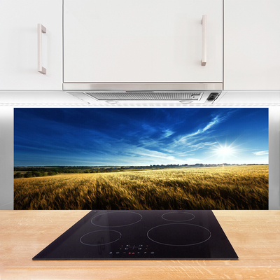 Painel cozinha Campo Grão Sol Paisagem