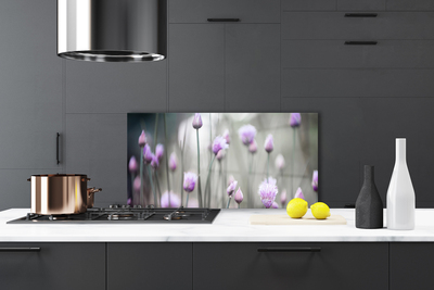 Painel vidro cozinha Natureza do Prado de Flores Silvestres