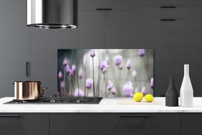 Painel vidro cozinha Natureza do Prado de Flores Silvestres