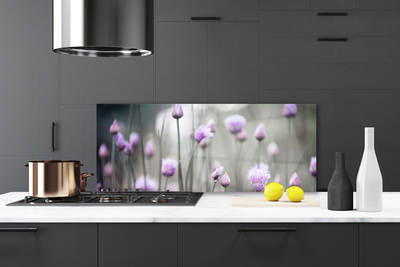 Painel vidro cozinha Natureza do Prado de Flores Silvestres