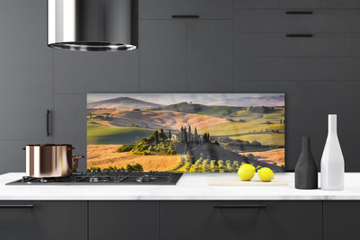 Painel vidro cozinha Paisagem Uplands Meadows Cottage